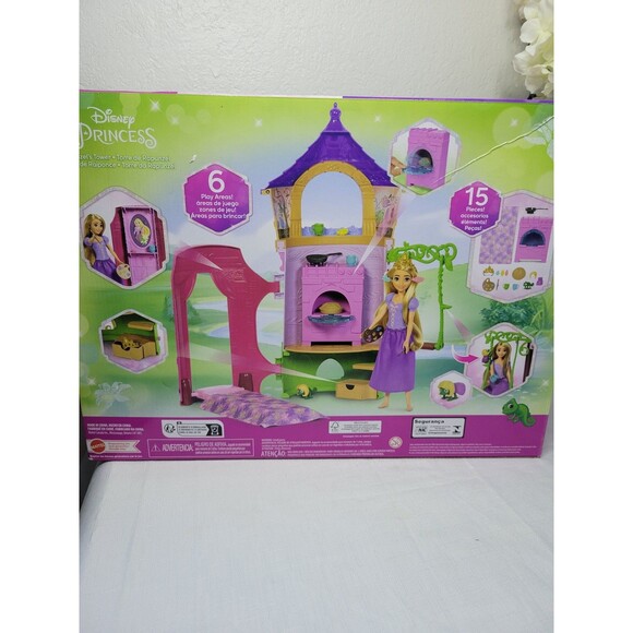 Disney Princess Rapunzel Posable Doll and Tower Playset 15 Pieces NEW - Picture 9 of 12